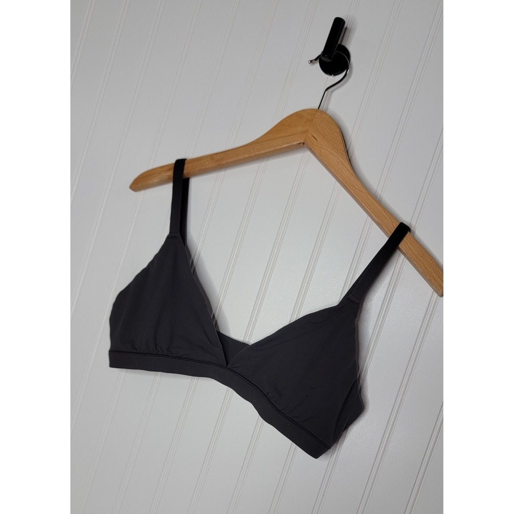 Skims Fits Everybody Triangle Bralette Women's Size Large Black - Picture 3 of 5